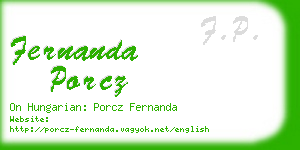 fernanda porcz business card